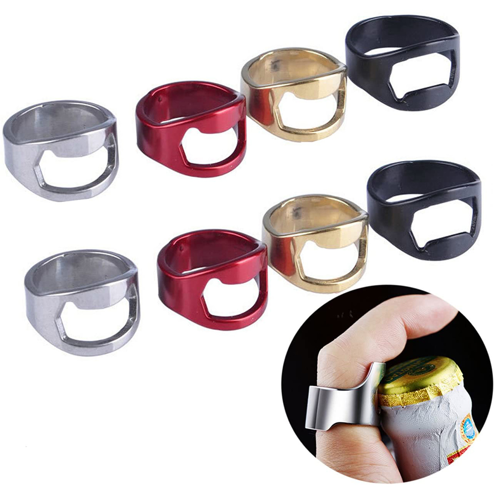 Ring bottle opener set