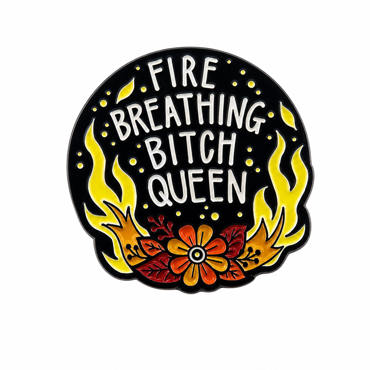 Fire Breathing Queen soft enamel pin