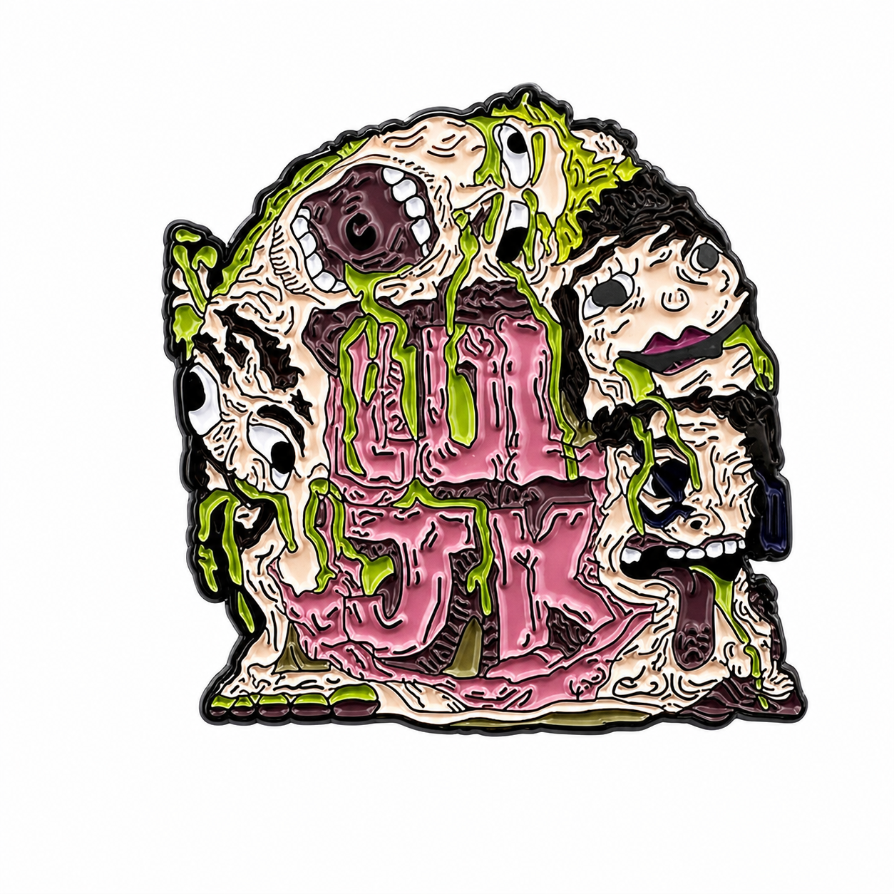 Horror guts soft enamel pin