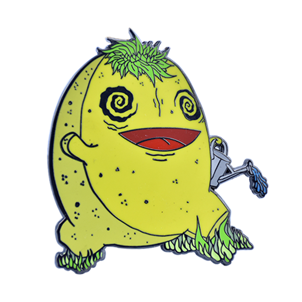 Yellow character hard enamel pin