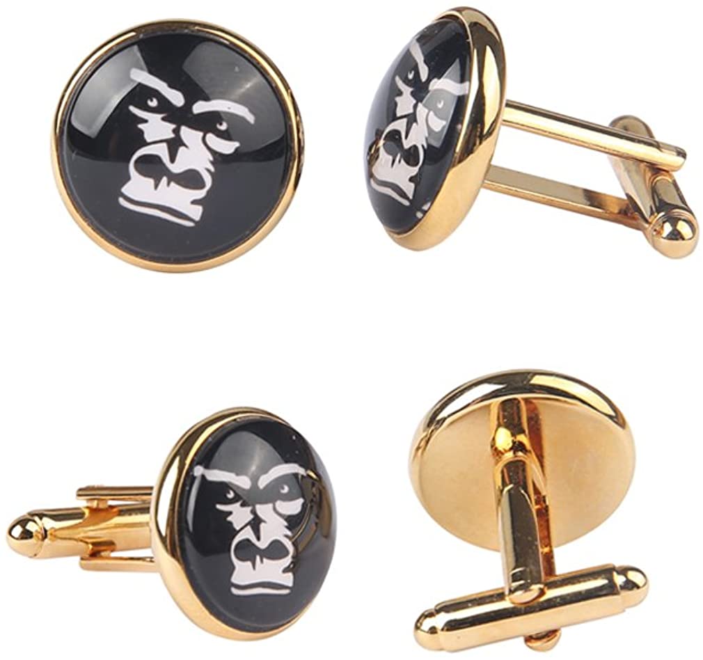 Black skull logo cufflinks